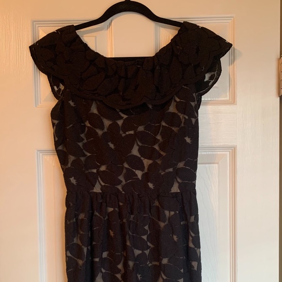 Leona by Lauren Leonard Black Backless Eyelet Dres - Picture 2 of 4